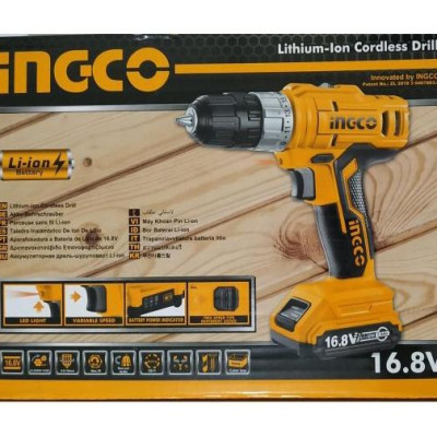 MÁY KHOAN VẶN VÍT DÙNG PIN 16.8V /1.5AH 10MM  INGCO CDLI1612 - HÀNG CHÍNH HÃNG