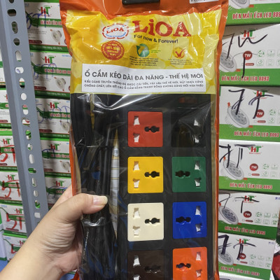 Ổ cắm kéo dài đa năng LiOA 8 ổ cắm (8D32N 8D52N 8D32WN 8D52WN)