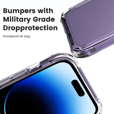 Ốp lưng chống sốc trong suốt hỗ trợ sạc Maqsafe cho iPhone 14 Pro Max (6.7 inch) hiệu Memumi Maqsafe Magetic Case siêu mỏng 1.5mm, độ trong tuyệt đối, chống trầy xước, chống ố vàng, tản nhiệt tốt - hàng nhập khẩu