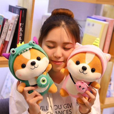 Gấu bông chó Shiba cosplay 25cm cao cấp - Đồ chơi thú nhồi bông chó Shiba cosplay bông gòn mềm mịn, bền đẹp, dễ sử dụng và an toàn cho trẻ nhỏ Quà Tặng Thú Bông 