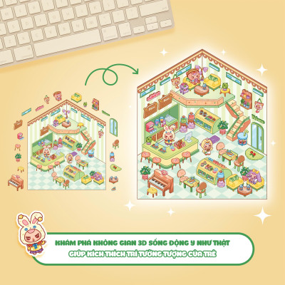 Sách - Bóc Dán 3D - Tiệm Trà Sữa Baby Three