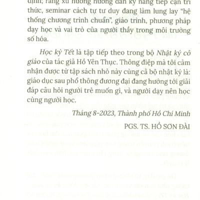 Nhật Ký Cô Giáo - Học Kỳ Tết (Tản Văn)