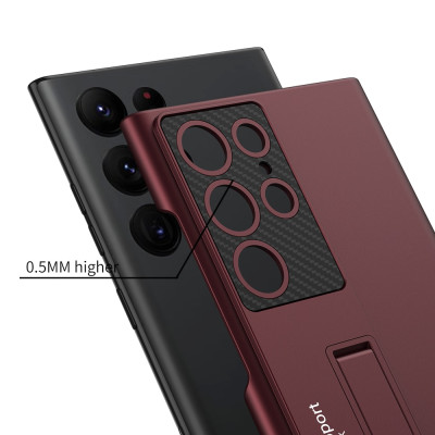 Ốp lưng chống sốc kiêm giá đỡ cho Samsung Galaxy S24 Ultra hiệu Likgus Ultra-Thin Bracket Shell chống sốc cực tốt, chất liệu cao cấp, kiêm giá đỡ cho điện thoại - Hàng nhập khẩu