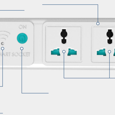 Ổ cắm kéo dài thông minh Wifi chính hãng Rạng Đông Model: OC02.WF 3C/3M/5M10A
