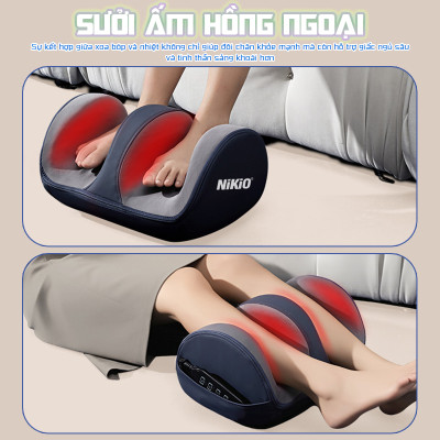 Máy massage bàn chân và bắp chân cải tiến mới Nikio NK-183 - Sử dụng pin sạc