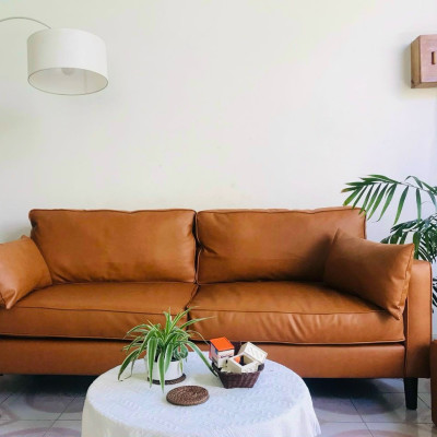 (TẶNG KÈM 2 ĐÔN ) - Sofa băng da Vintage Juno Sofa kích thước 1m8 nhiều màu lựa chọn 