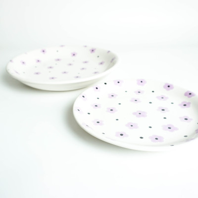 Dĩa tròn sâu 02 (22 cm) - Họa tiết Li Ti