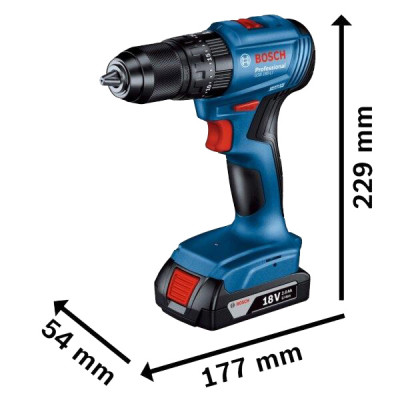 Máy khoan động lực dùng pin Bosch GSB 185-LI và Phụ kiện