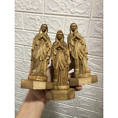 Tượng công giáo, Chúa ban ơn, Đức Mẹ Maria gỗ trầm hương tự nhiên