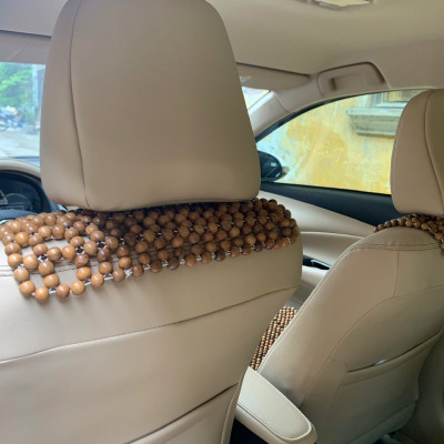 Lót Đàn Ghế Xe Ô Tô Hạt Gỗ Hương Hạt 1.2cm ( hình thật )