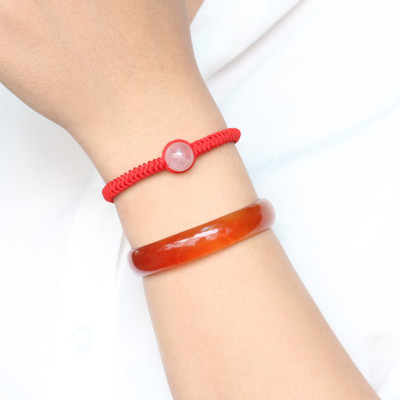 Vòng Tay Kết Dây Hạt Đá Thạch Anh Hồng Ngọc Quý Gemstones GA15