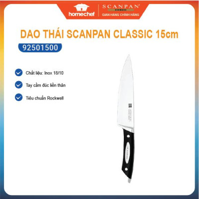 Dao thái thịt, dao thái rau củ quả đa năng Scanpan Classic 15cm 92501500, thép không gỉ cao cấp