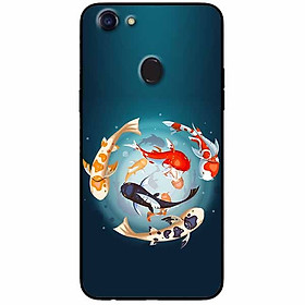 Ốp lưng in cho Oppo F5 Mẫu Koi Vây Quanh