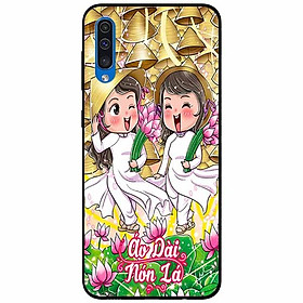 Ốp lưng in cho Samsung A50s Mẫu Đôi Bạn Áo Dài