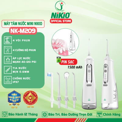 Máy Tăm Nước Cầm Tay Nikio NK-M209 - Dung Tích Lớn 360ml, Hàng Chính Hãng 