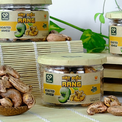 Hạt Điều Rang DGfoods 120g/ Roasted cashew/ Hũ nắp nhôm, HVNCLC, Ăn chay, Ăn kiêng, Đặc sản Cần Thơ, Hạt điều bình phước, quà tặng, quà Tết, hạt dinh dưỡng
