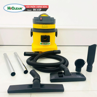 Máy hút bụi khô và ướt HiClean HC15P (dung tích 15L, 1500W) - Hàng chính hãng