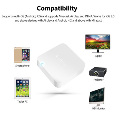 Bộ thu hiển thị WiFi không dây MiraScreen X7, giúp truyền âm thanh và hình ảnh không dây Full HD, đầu ra 1080P với giao diện HD