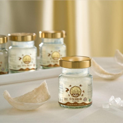 [CHÍNH HÃNG] Yến Sào Hoàng Kim - Hộp Quà Phúc Lộc Sum Vầy (50g Tổ Yến Sạch Loại 1 & 4 Hũ Yến Chưng Đường Phèn) Quà Tặng Gia Đình