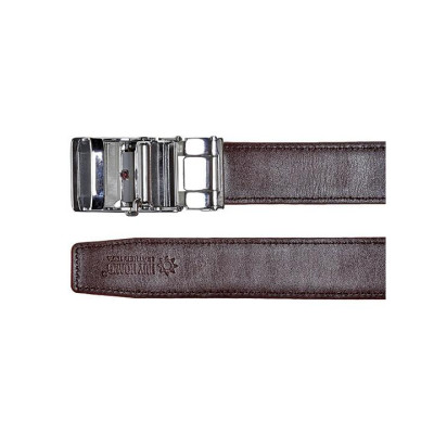 HP4830 - Dây nịt nam da cá sấu Huy Hoàng gai bụng 3,5P màu nâu đỏ