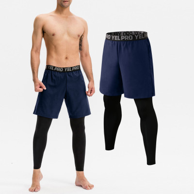 Quần đùi nam Yel Pro Men 2-in 1 đàn hồi có túi eo co giãn kiểu dáng thể thao