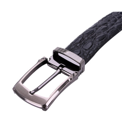 HC4727-28-29-31 - Thắt lưng nam da cá sấu Huy Hoàng gai lưng 3,5P đầu kim màu đen, nâu đất, nâu đỏ, vàng bò