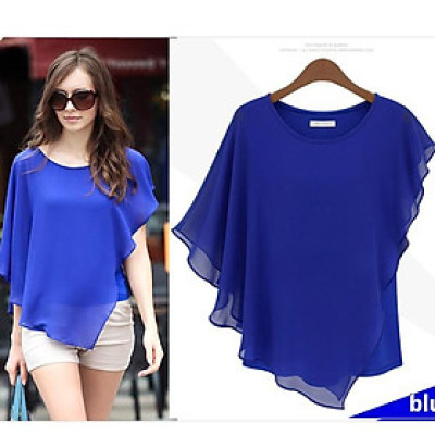 Áo kiểu nữ, áo nữ cánh dơi vạt lệch ALe25 