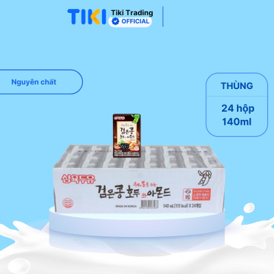 Thùng 24 Hộp Sữa Đậu Đen, Óc Chó, Hạnh Nhân Sahmyook Foods (140ml / Hộp)