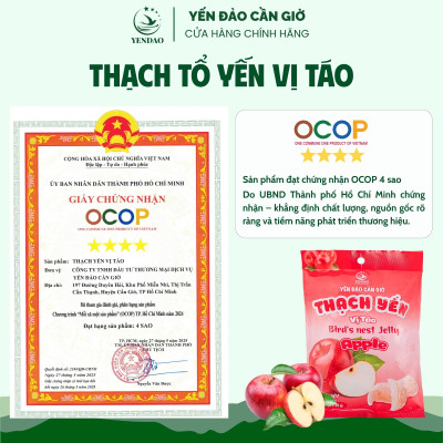 Yến Đảo - Thạch Tổ Yến Vị Táo Hương Vị Trái Cây Tươi Ngon, Dinh Dưỡng Cho Cả Gia Đình