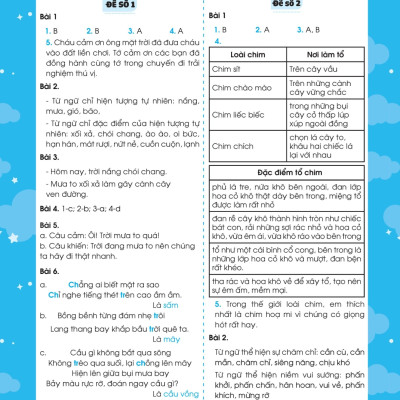 Bộ Đề Ôn Luyện Và Kiểm Tra Tiếng Việt 3 - MEGA