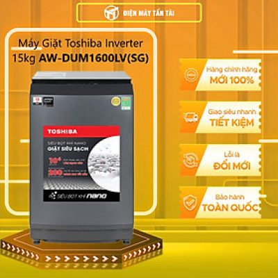 AW-DUM1600LV(SG) - Máy giặt Toshiba Inverter 15 kg AW-DUM1600LV(SG) - Hàng Chính Hãng - Chỉ Giao Hồ Chí Minh