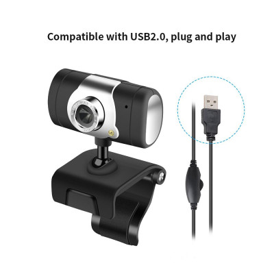 Webcam HXSJ A847 480P  Lấy nét Tích hợp Micrô hấp thụ âm thanh cho Máy tính để bàn, laptop
