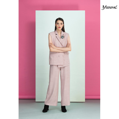 Quần tây hồng cotton bố Maxivic M032401Q