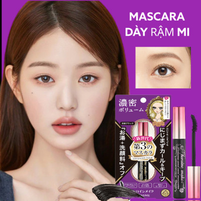 Mascara Dạng Màng Flim Không Lem Trôi Giữ Nếp Cong Và Làm Dày Rậm Mi Kissme Heroine Make (6 G)