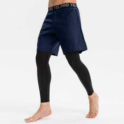 Quần đùi nam Yel Pro Men 2-in 1 đàn hồi có túi eo co giãn kiểu dáng thể thao