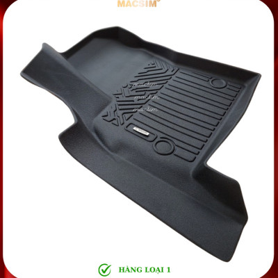 Thảm lót sàn xe ô tô Toyota Innova Cross 2023+ (8 chỗ) Nhãn hiệu Macsim chất liệu nhựa TPE cao cấp màu đen