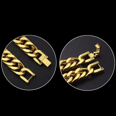 Lắc tay nam lặc đôi titan cao cấp khóa bộ inox thép không gỉ trangsucpt cỡ 10mm mạ vàng PTLTNA16