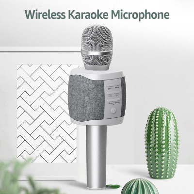 Micrô Karaoke không dây TOSING 027 Loa Bluetooth 2 trong 1 Hát & Ghi âm Cầm tay Đầu máy KTV di động cho - Màu xám