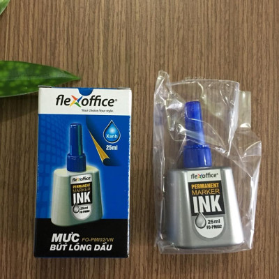 Mực Bút Lông Dầu Flexoffice FO-PMI02 - Mực Xanh