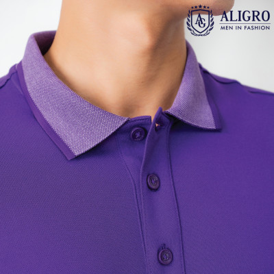Áo Polo Nam Cộc Tay Trơn Màu Tím ALIGRO ALGPLO27