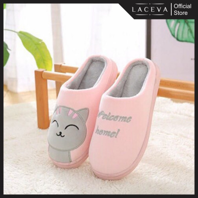 Dép Bông Đi Trong Nhà Hình Mèo Dễ Thương Cực Êm, Đế Nhựa Dẻo Được Khâu Rất Chắc Chắn. DP97