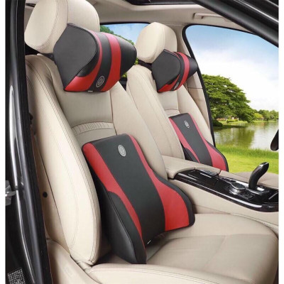 Gối tựa lưng ô tô cao su non đúc nguyên khối,bọc da cao cấp cho xe ô tô