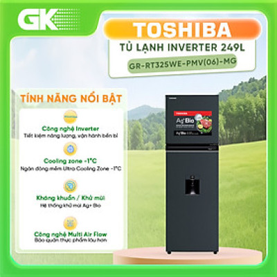 Tủ lạnh Toshiba Inverter 249 lít GR-RT325WE-PMV(06)-MG - Hàng chính hãng [Giao hàng toàn quốc]