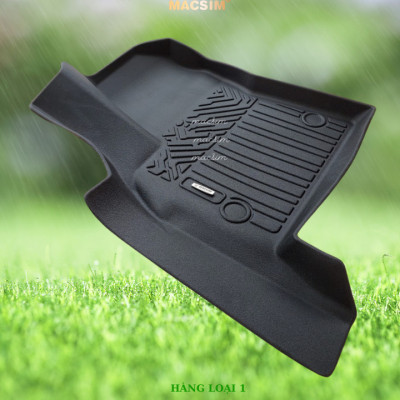 Thảm lót sàn xe ô tô Toyota Innova Cross 2023+ (8 chỗ) Nhãn hiệu Macsim chất liệu nhựa TPE cao cấp màu đen