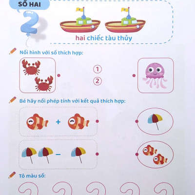 Sách - Chuẩn Bị Vào Lớp 1 - Vở Làm Quen Với Toán - Dành Cho Bé 5-6 Tuổi - Bộ 4 Quyển