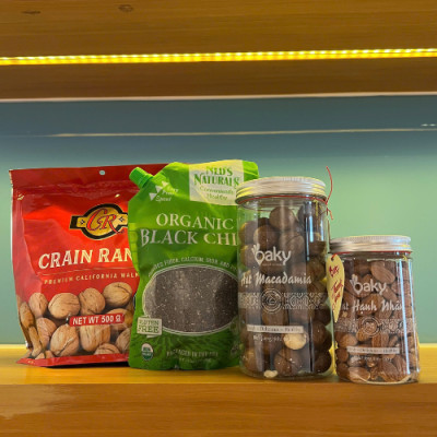 Hạt Macca (Mắc Ca) Rang Oaky Nhập Khẩu Úc – Hũ 250g / 450g – Giàu Dinh Dưỡng, Ăn Liền