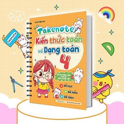 Sách - Takenote Kiến Thức Toán Và Dạng Toán 4 - Megabook