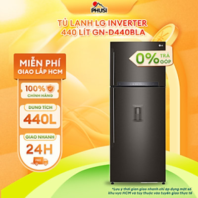 Tủ Lạnh LG Inverter GN-D440BLA (475L) - Hàng chính hãng - Giao HCM và 1 số tỉnh thành