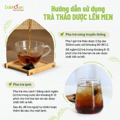 Trà Đề Kháng Dalahouse Hộp 50g - Thanh Nhiệt, Mát Gan, Cải Thiện Giấc Ngủ, Tốt Cho Tim Mạch, Giảm Cân, Eatclean, Healthy