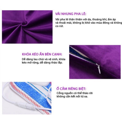 Thảm ngải cứu đông y Trung Hoa 60*150cm sưởi ấm, hỗ trợ điều trị đau mỏi vai gáy xương khớp, Đệm sưởi điện ngải cứu đông y - Hàng chính hãng